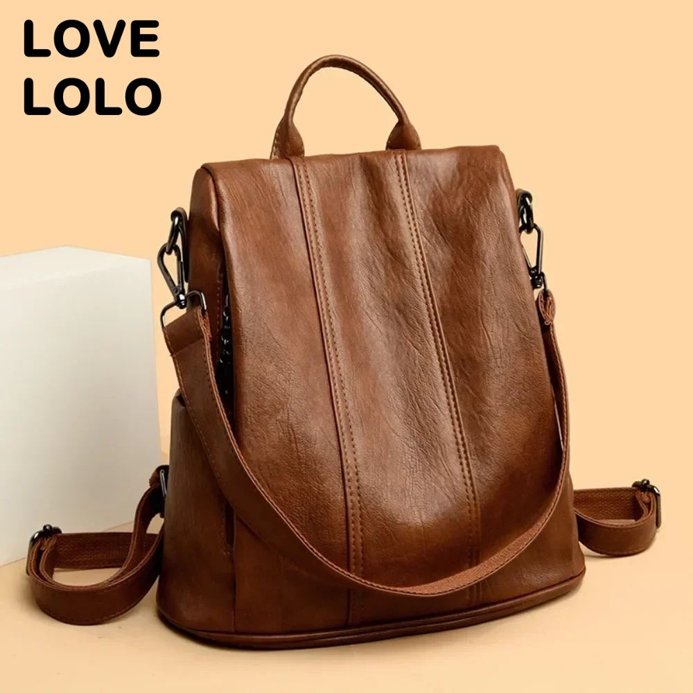 Leather Backpack Vintage - NUOVO zaino per laptop antifurto per