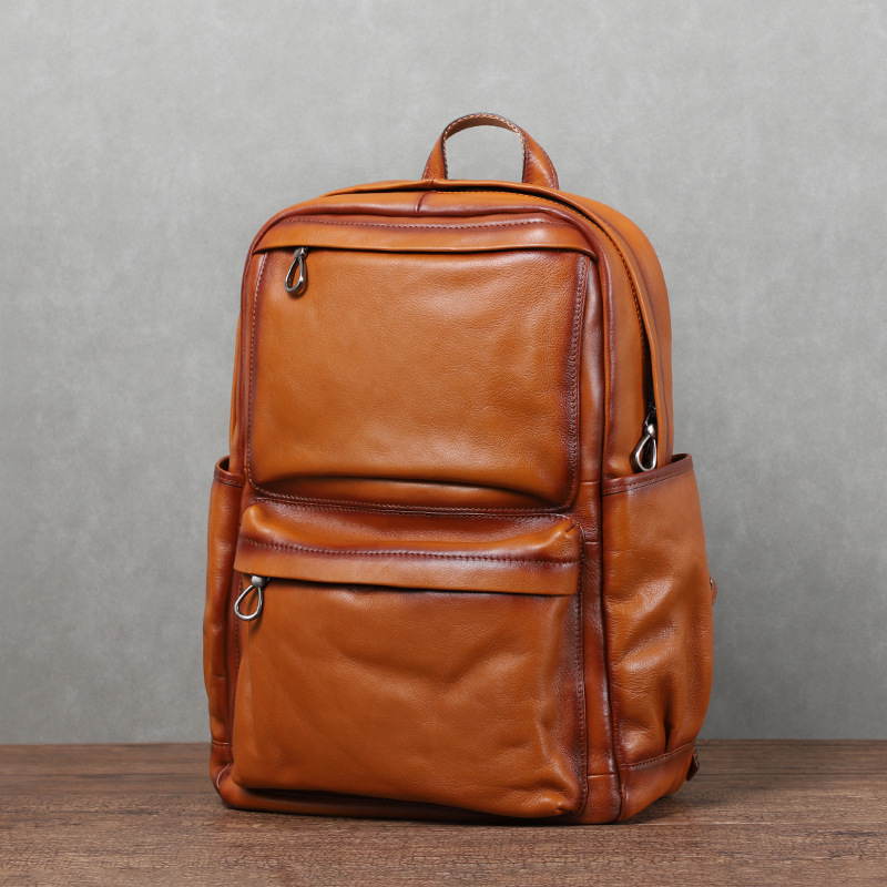 Zaino da uomo YETTIES in pelle - Leather Backpack Vintage recensione e prezzo