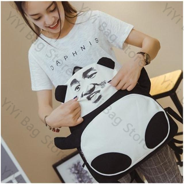 Zaino alla moda con motivo pan - Canvas Backpack Casual recensione e prezzo