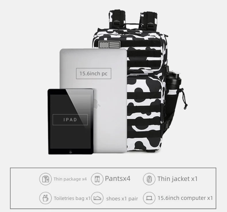 Zaino Tattico 45L/35L/25L Moll - Hiking Backpack Waterproof recensione e prezzo