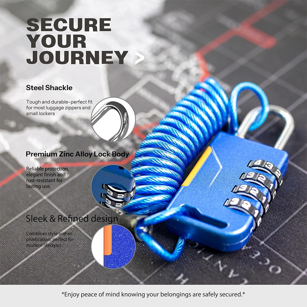 Lucchetto a combinazione a 4 c - Travel Backpack Anti Theft recensione e prezzo